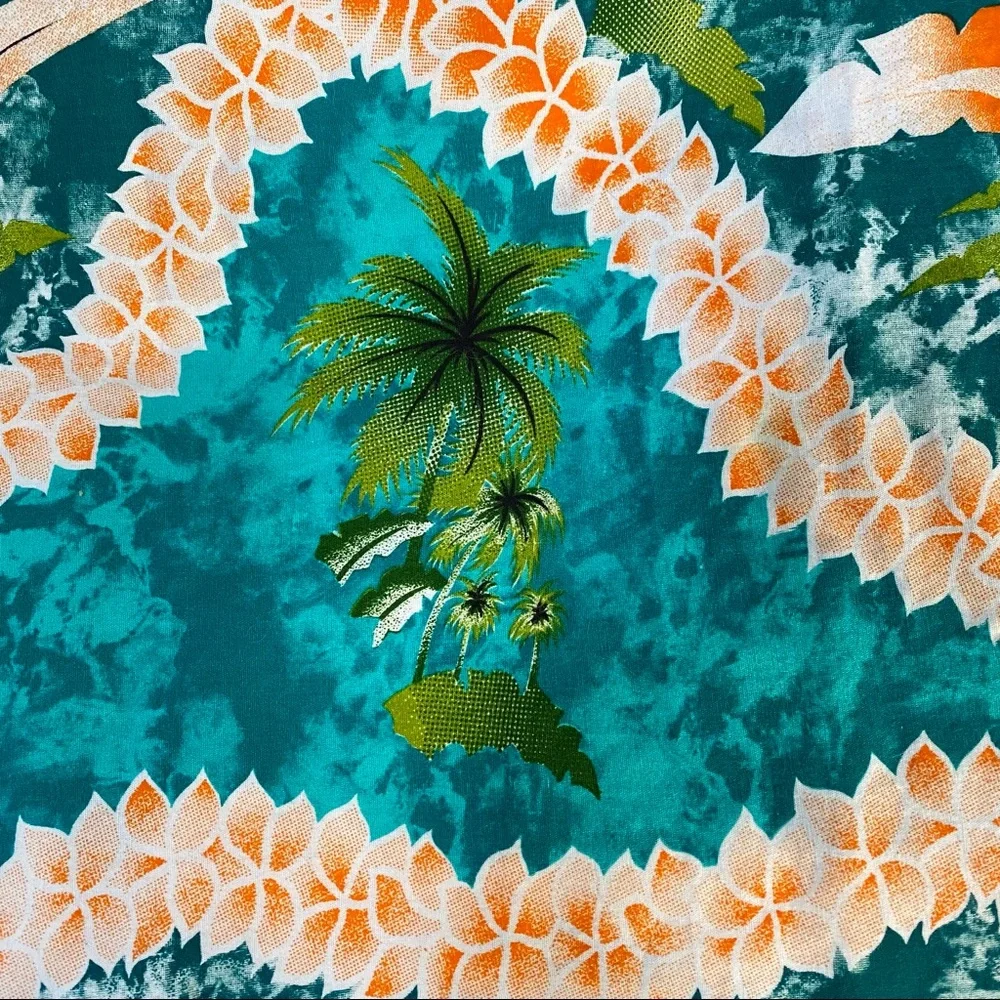 Etsy’s sm-lg Hawaiian Skirt vintage look maxi elastic waist Sundress Luau Tiki - Picture 4 of 5
